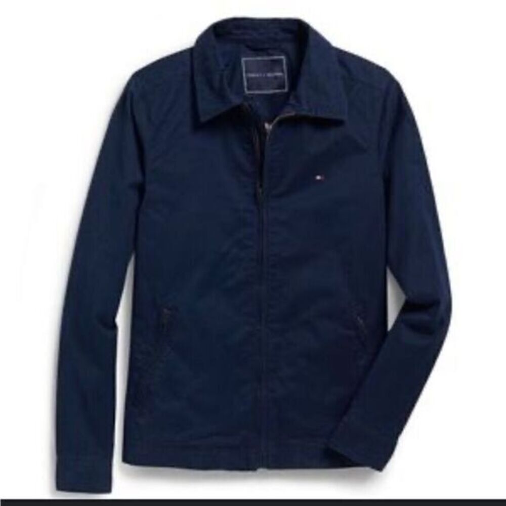 Tommy Hilfiger Classic Canvas‎ Navy Blue Full Zip Jacket Size Large
